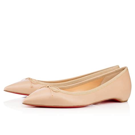 zapatoz christian louboutin flats nudes